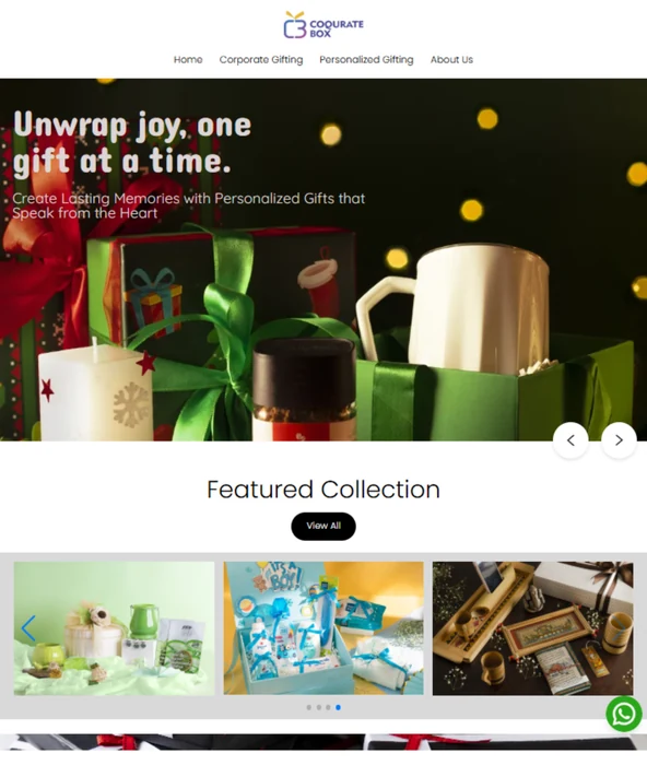 Coqurate Box — Gifting & commerce website design preview